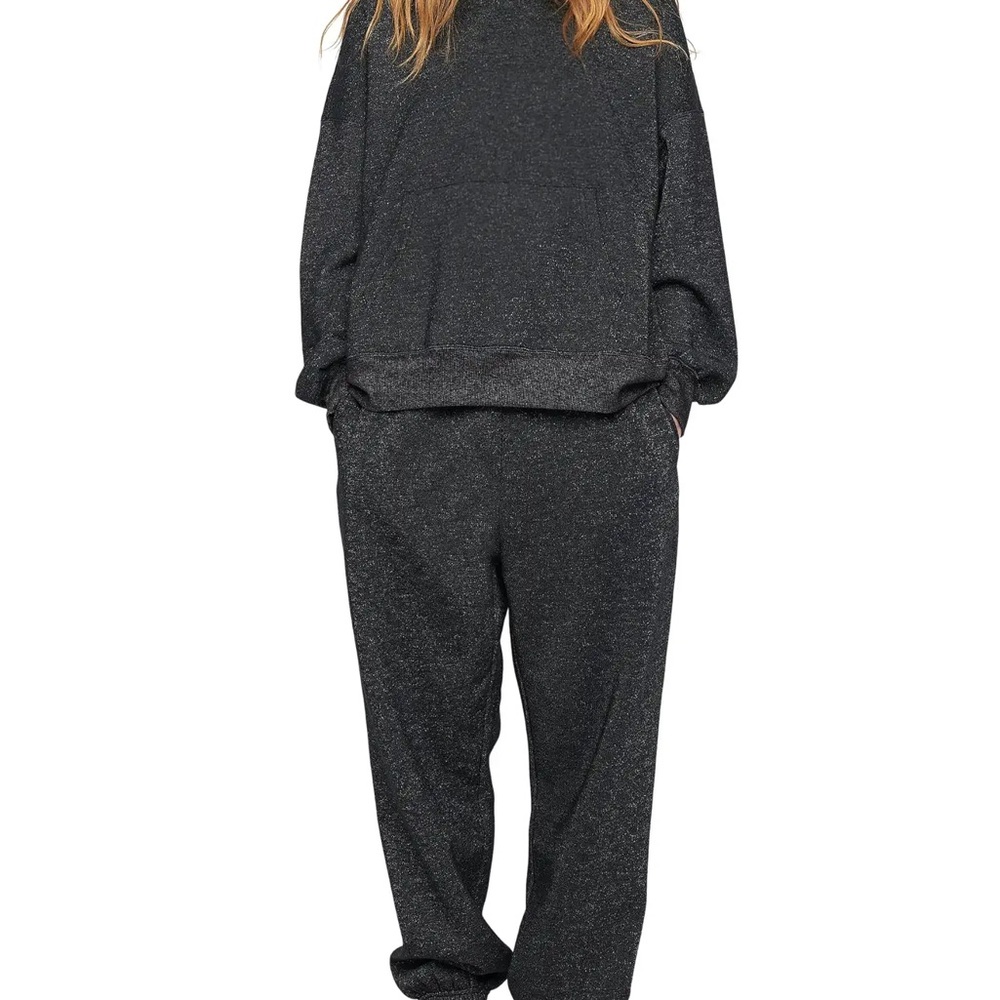 Spiritual Gangster Shimmer Easy Cozy Hoodie and Sweatpants set XS NWT